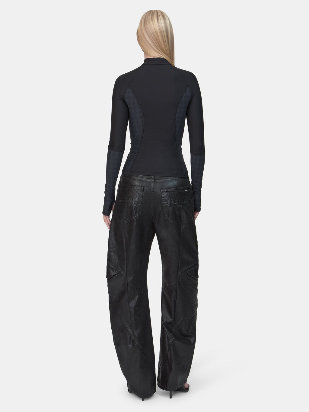 WOMEN - WOMEN'S MA QUAD LONG SLEEVE ZIP TOP - Black