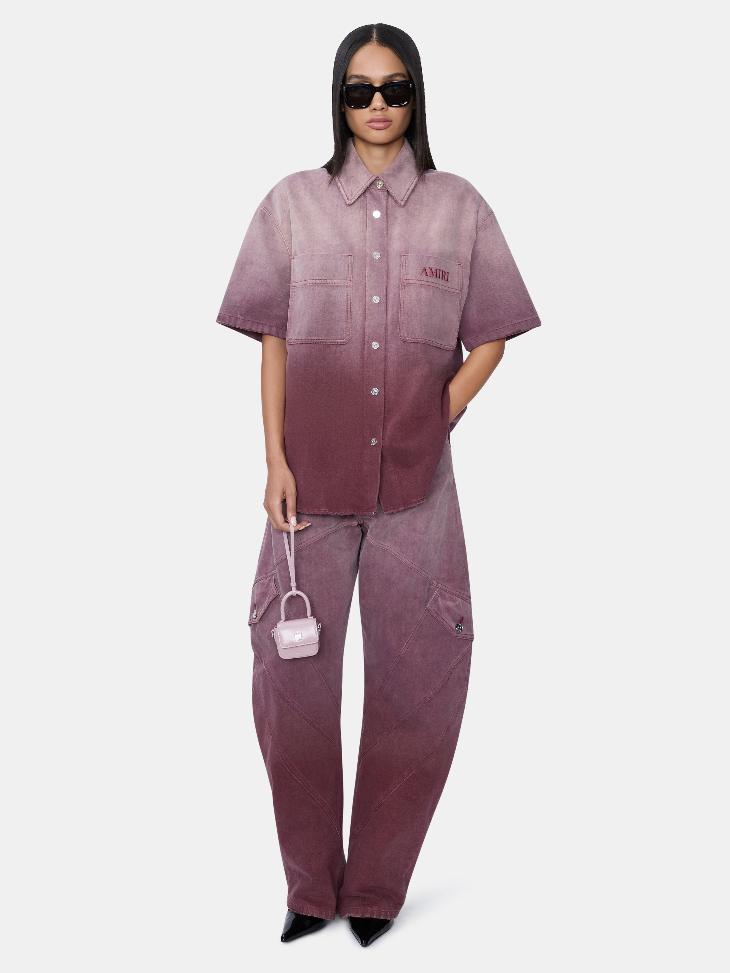 WOMEN - WOMEN'S GRADIENT DENIM SHIRT - Terracotta