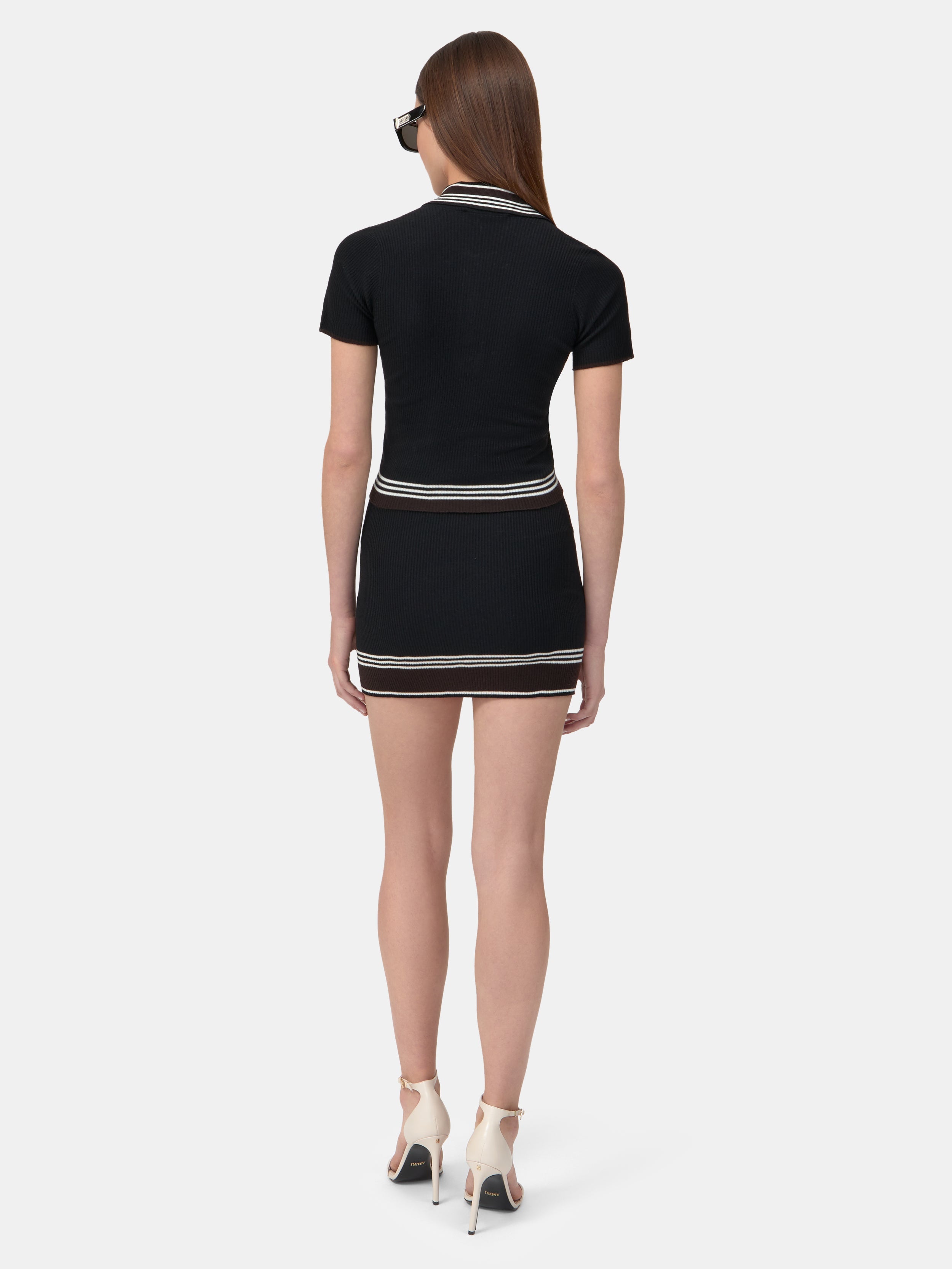 WOMEN - WOMEN'S MA STRIPE POLO - Black