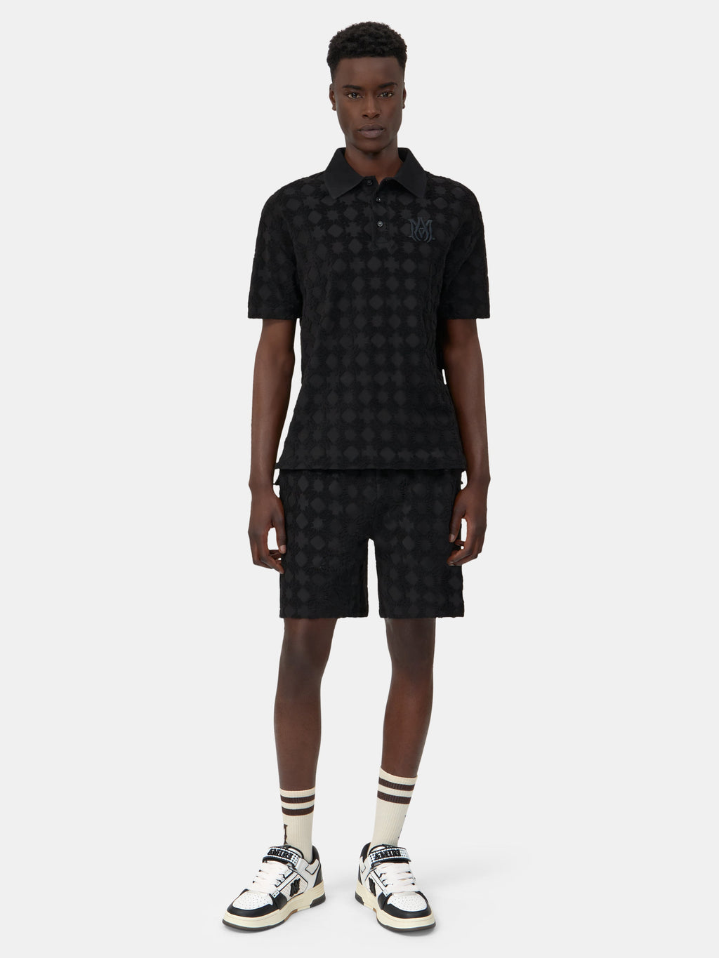 MA QUAD TOWELING POLO - Black