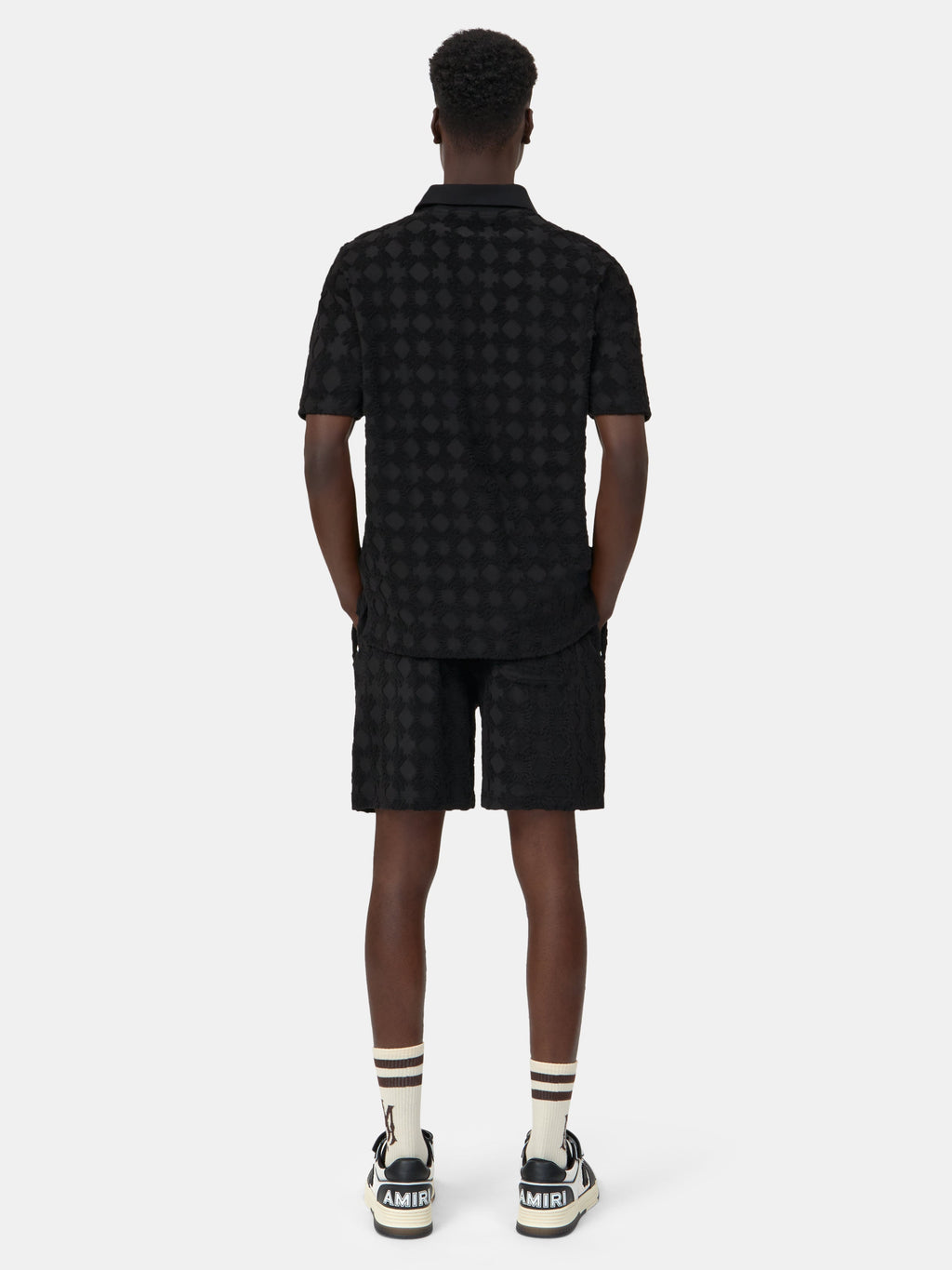 MA QUAD TOWELING POLO - Black
