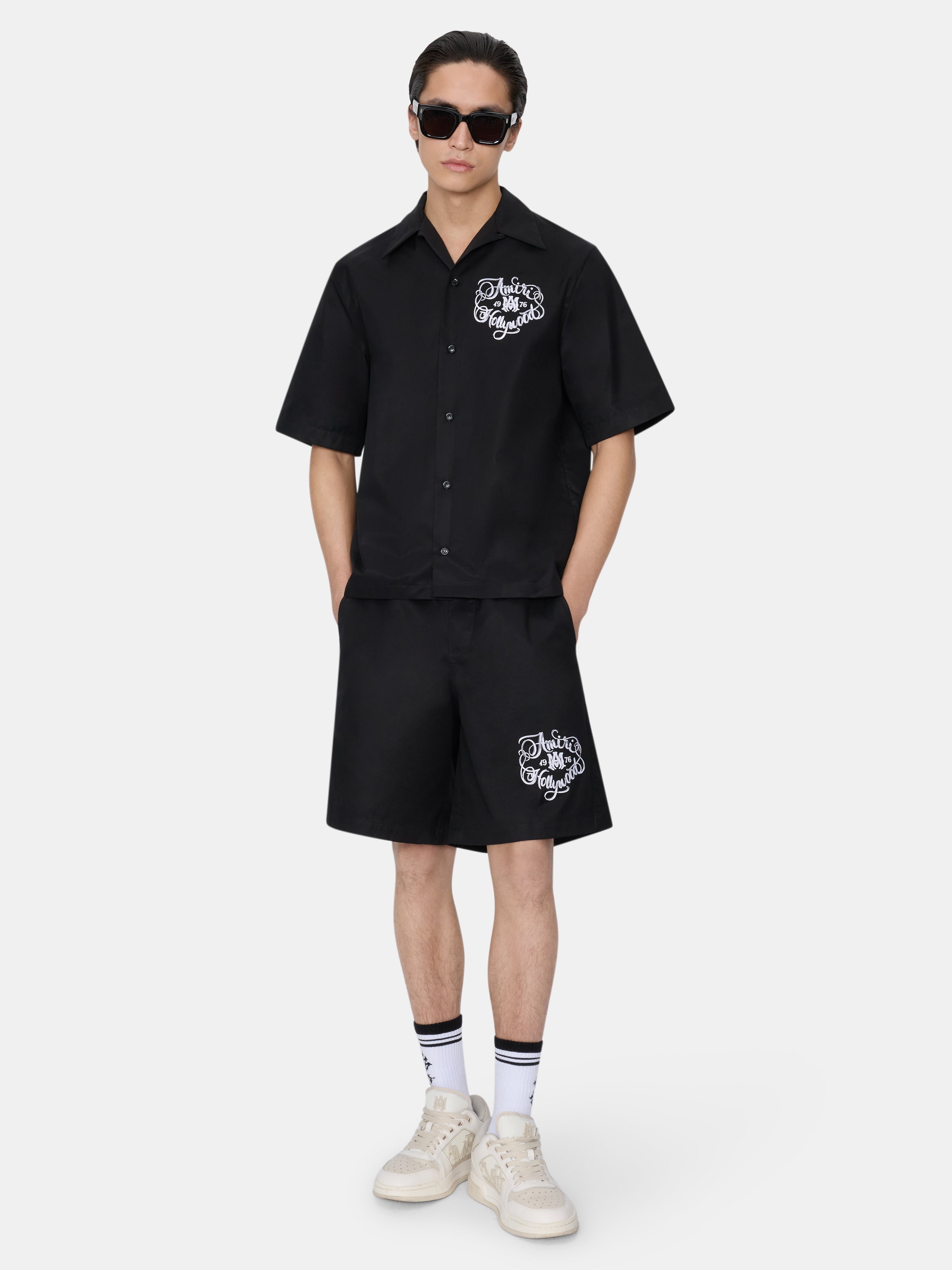 AMIRI HOLLYWOOD CAMP SHIRT - Black