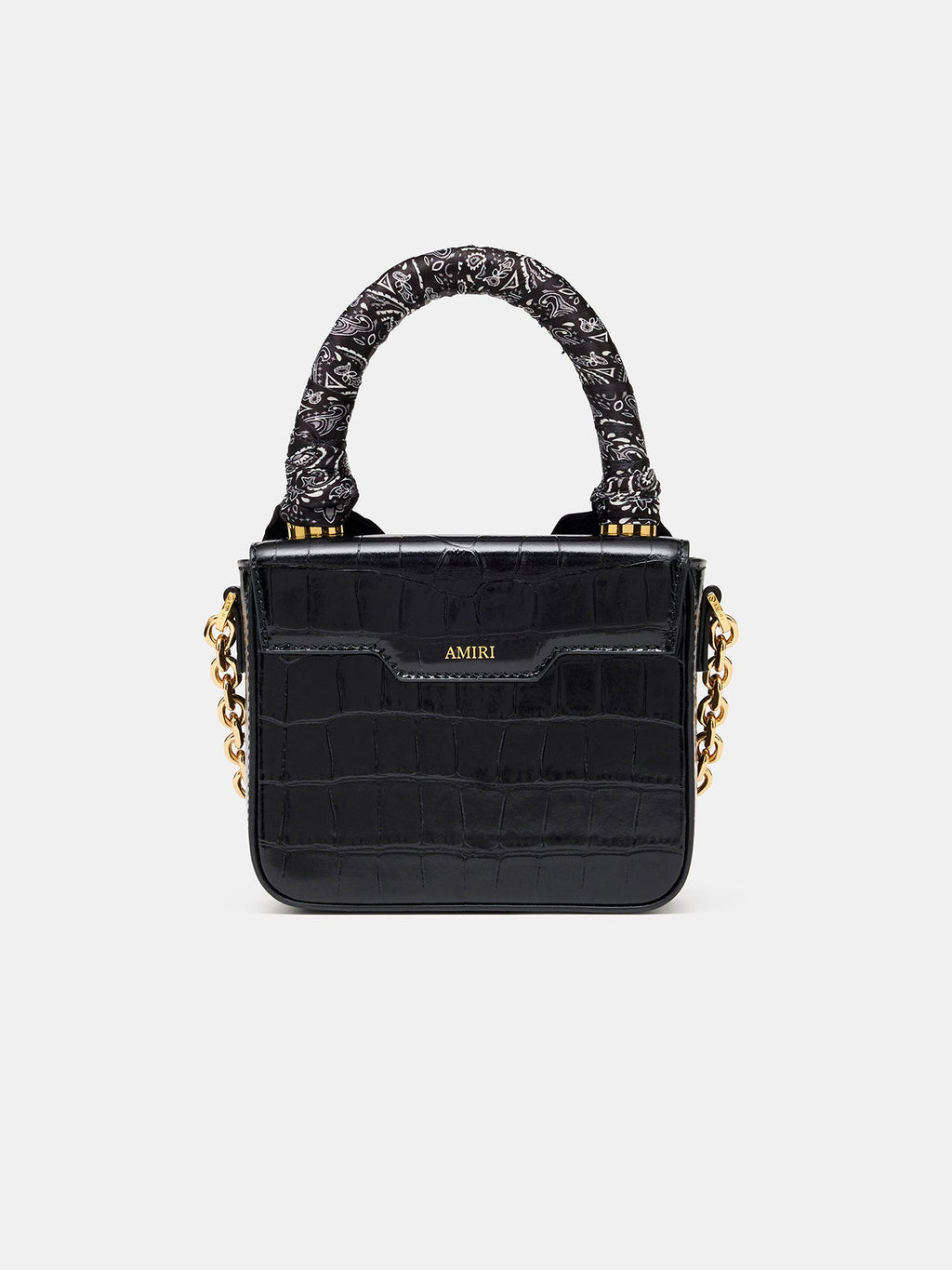 WOMEN - WOMEN'S CROC EMBOSSED MICRO MA BAG - BLACK