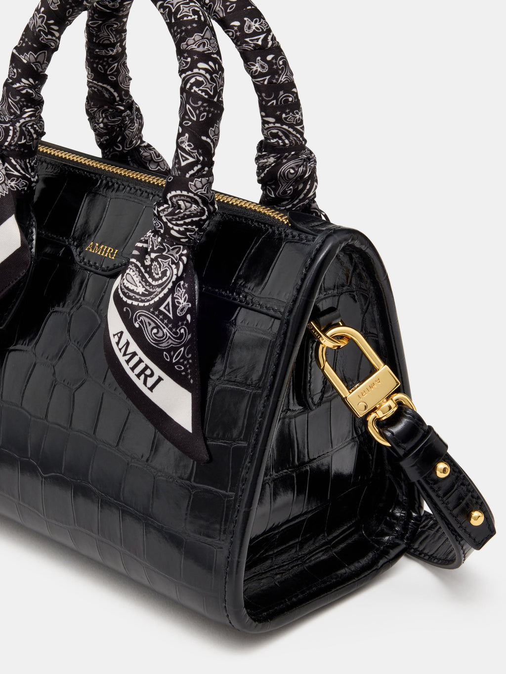 WOMEN - WOMEN'S CROC MICRO TRIANGLE BAG - BLACK