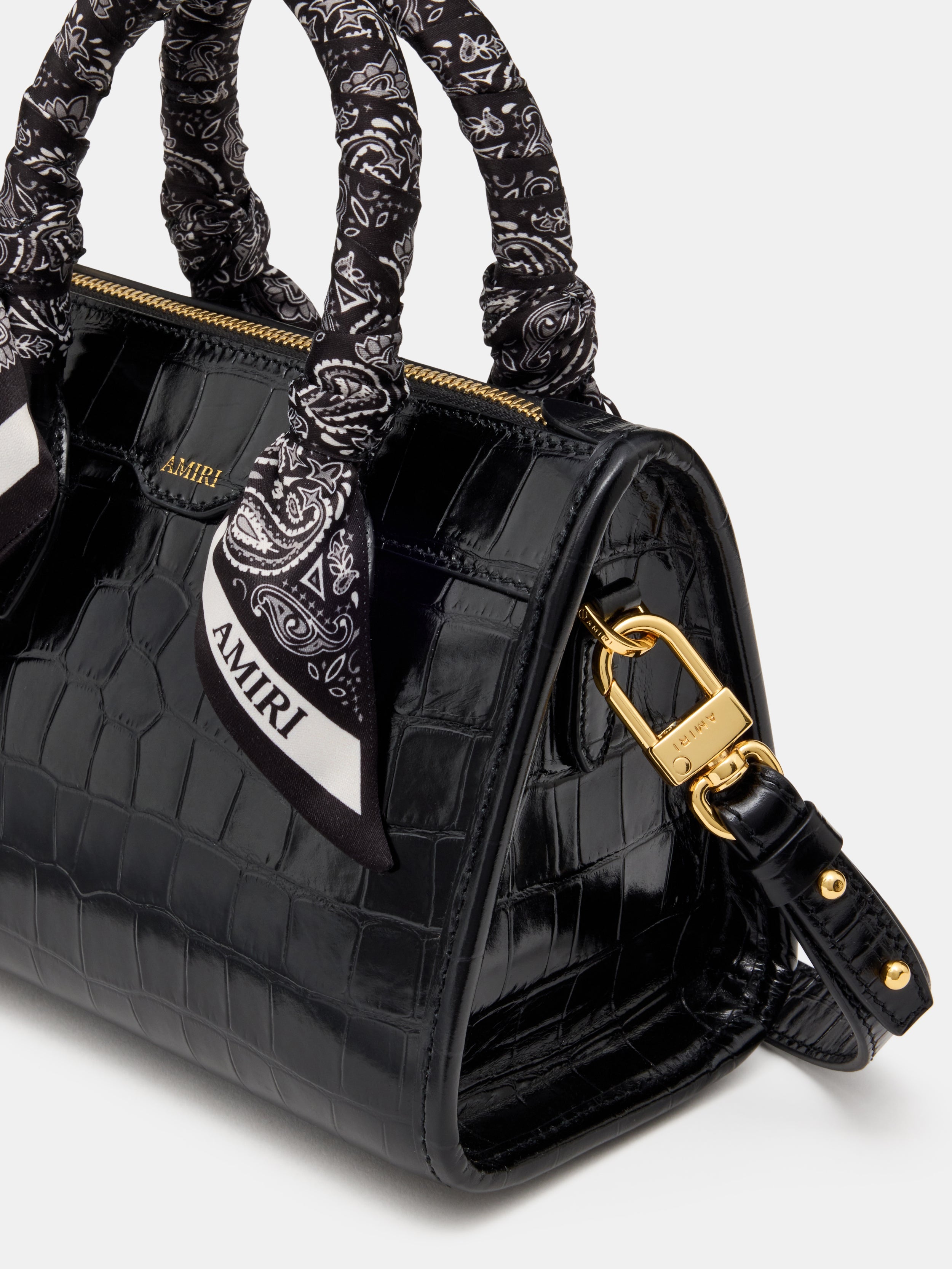 WOMEN - WOMEN'S CROC MICRO TRIANGLE BAG - BLACK