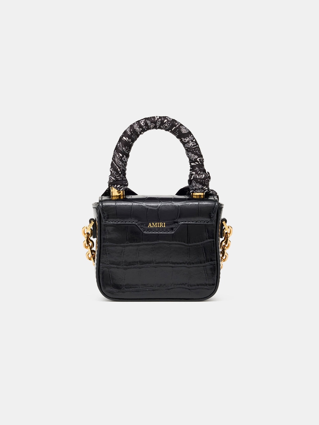 WOMEN - WOMEN'S CROC EMOSSED NANO MA BAG - BLACK