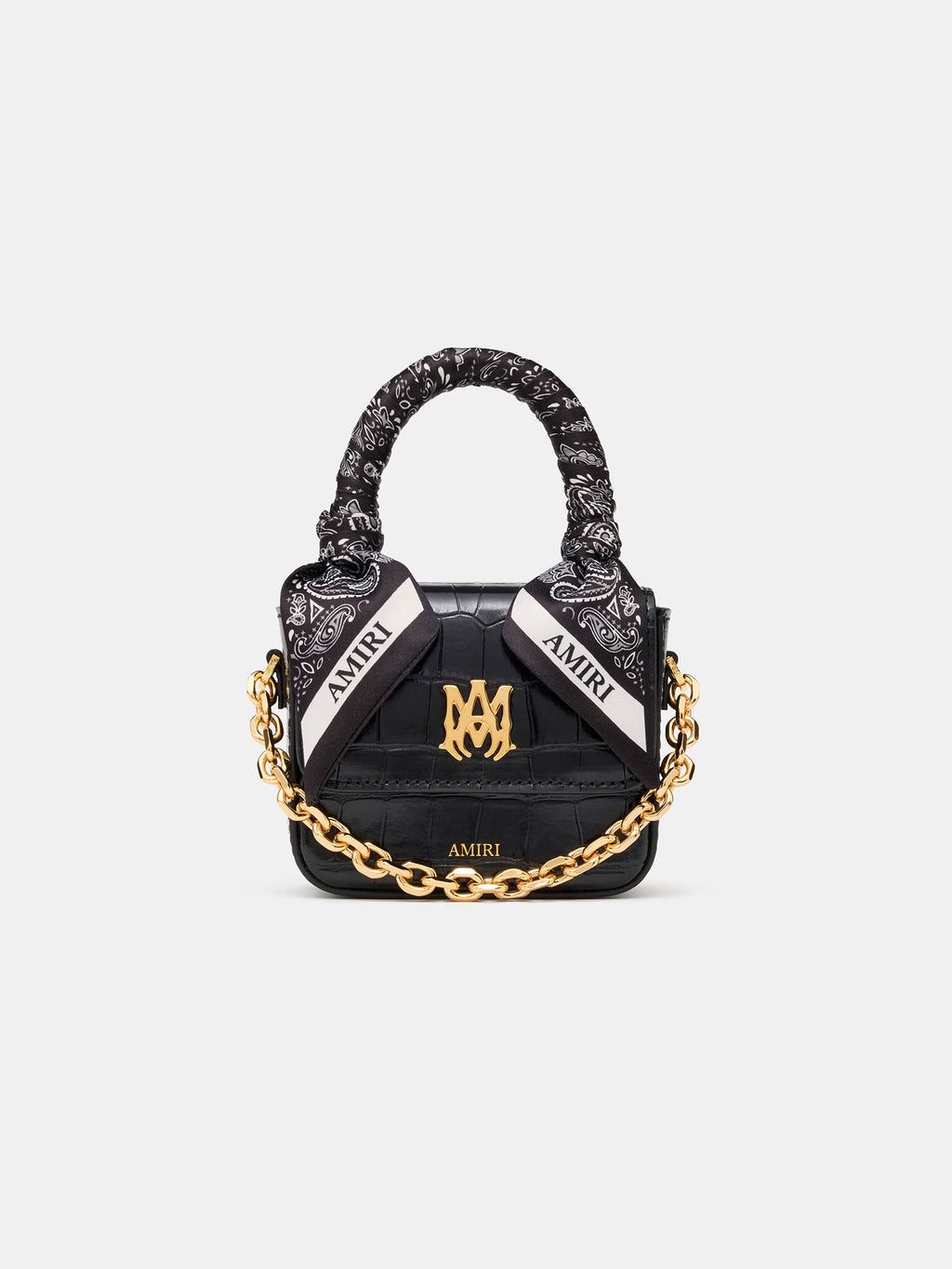 WOMEN - WOMEN'S CROC EMOSSED NANO MA BAG - BLACK