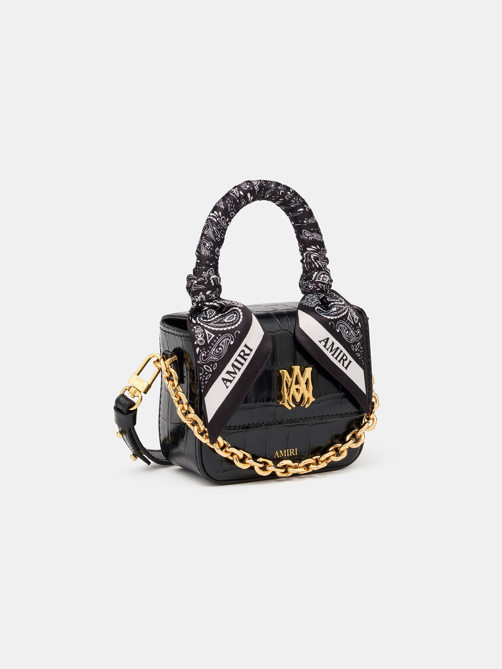 WOMEN - WOMEN'S CROC EMOSSED NANO MA BAG - BLACK
