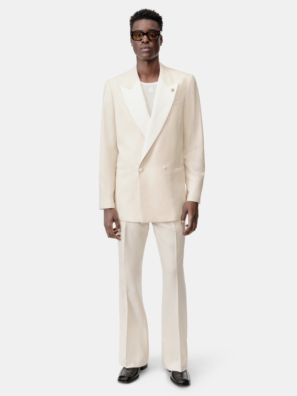 MA DOUBLE-BREASTED BLAZER - Alabaster