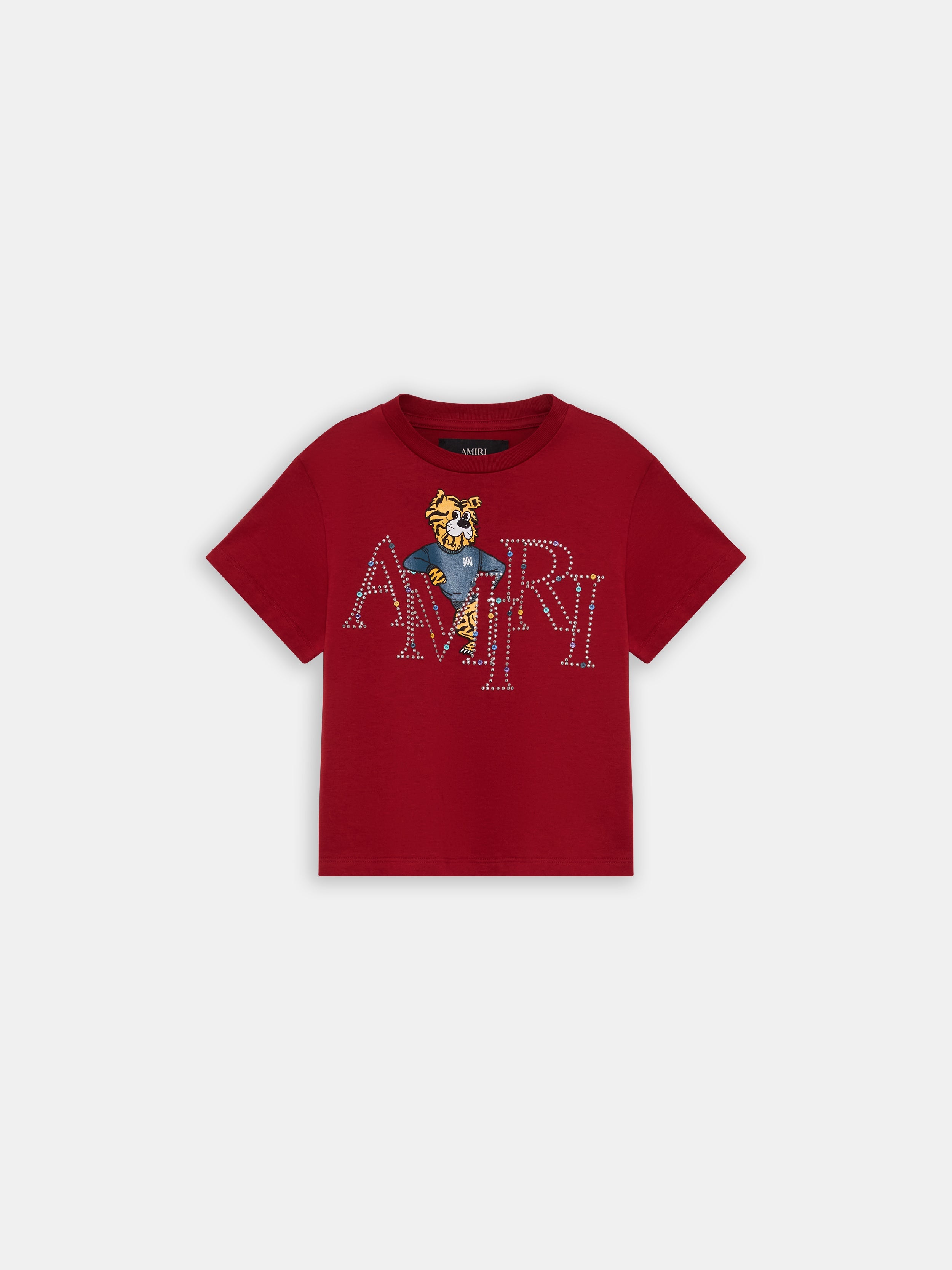 KIDS - KIDS' AMIRI STAGGERED TIGER TEE - Red Rose