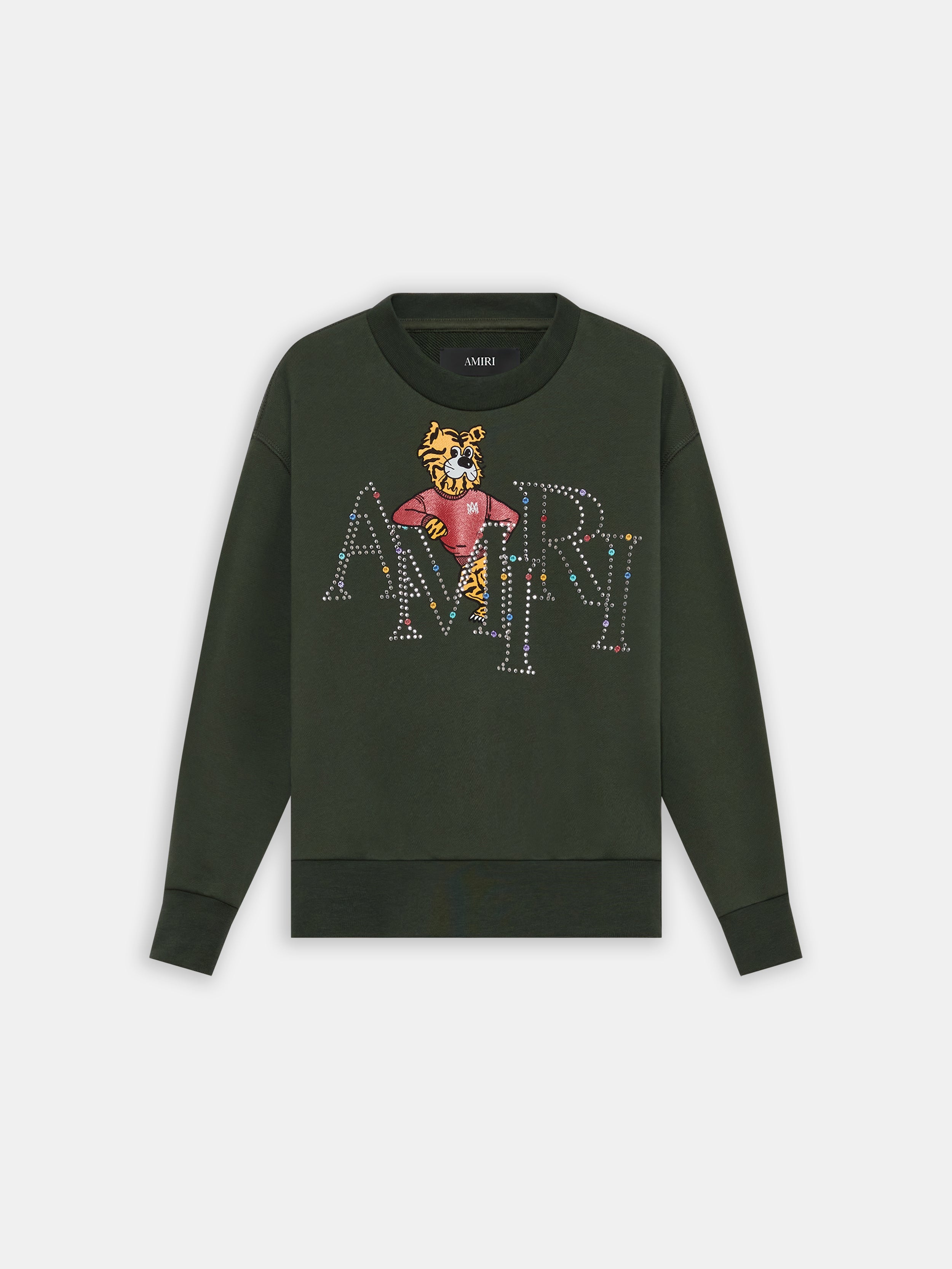 KIDS - KIDS' AMIRI STAGGERED TIGER CREW - Dark Sage