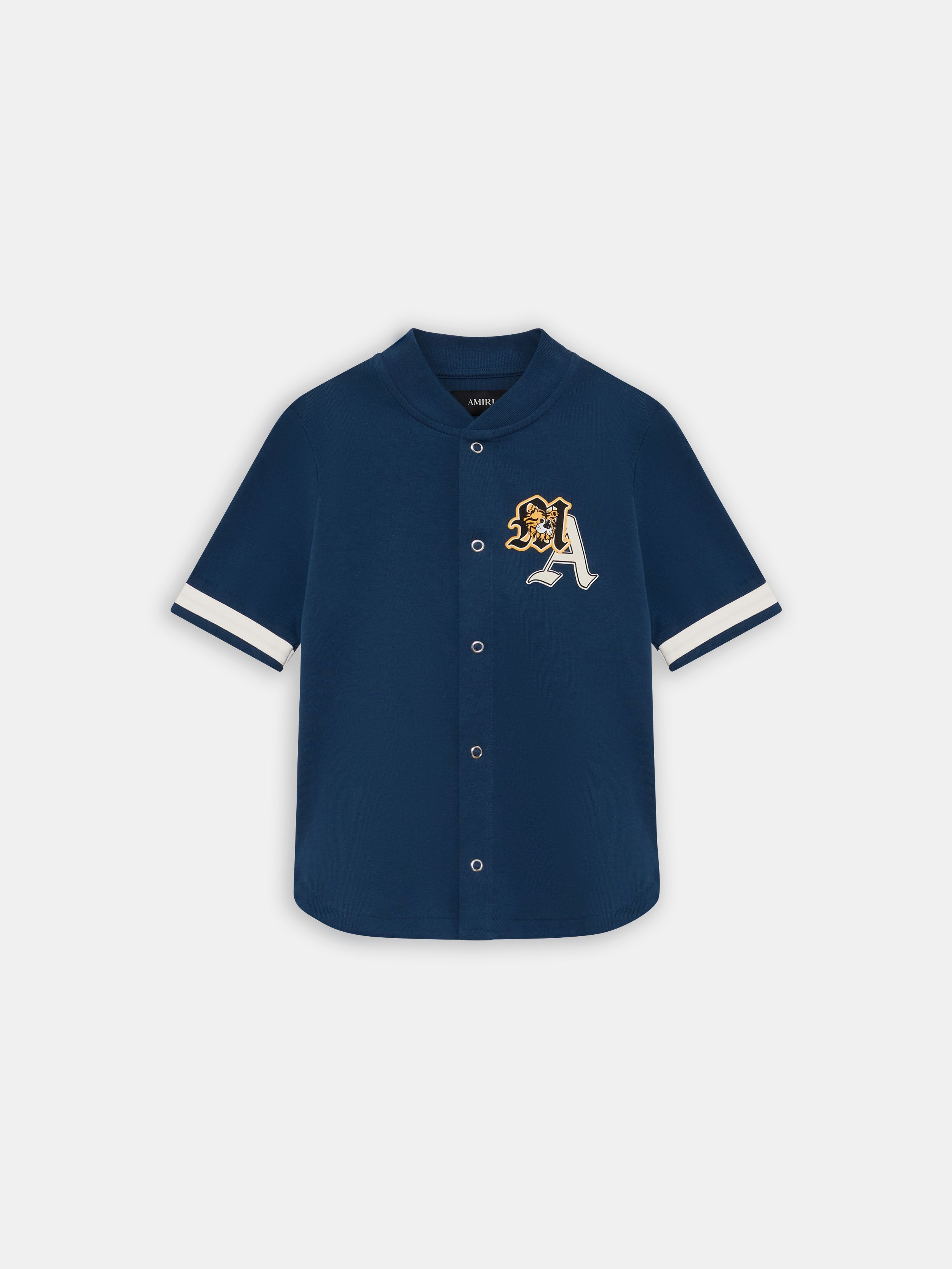 KIDS - KIDS' VARSITY PATCH BASEBALL SHIRT - Dark Indigo