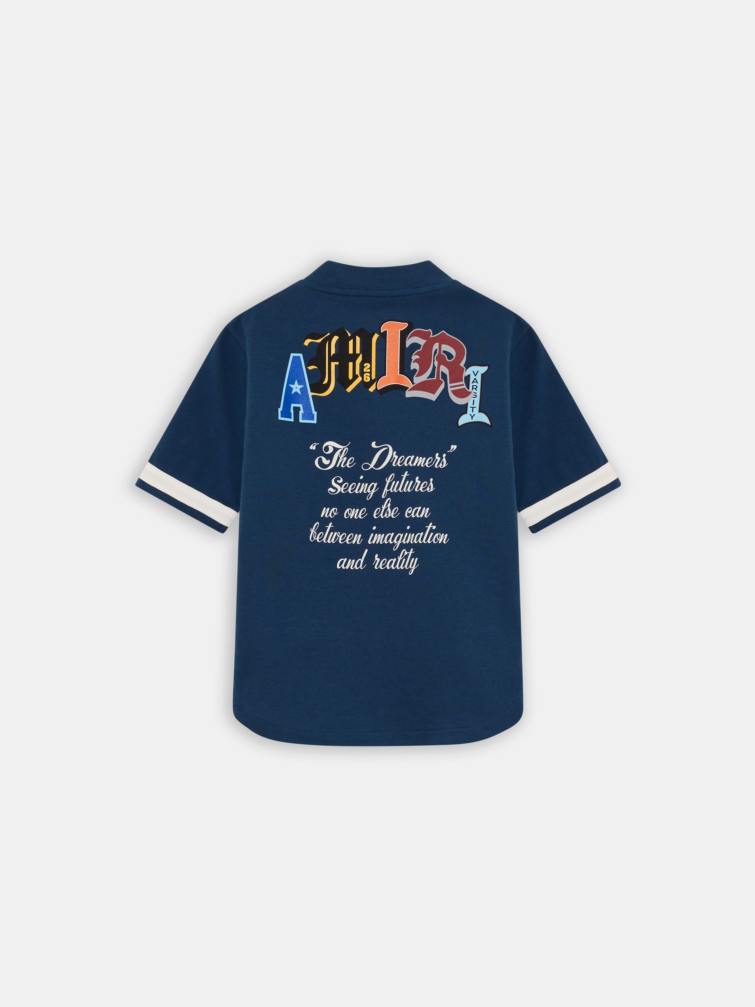 KIDS - KIDS' VARSITY PATCH BASEBALL SHIRT - Dark Indigo