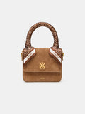 WOMEN - WOMEN'S SUEDE MICRO MA BAG - DARK BROWN
