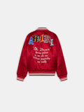 KIDS - KIDS' VARSITY PATCH JACKET - Red Rose