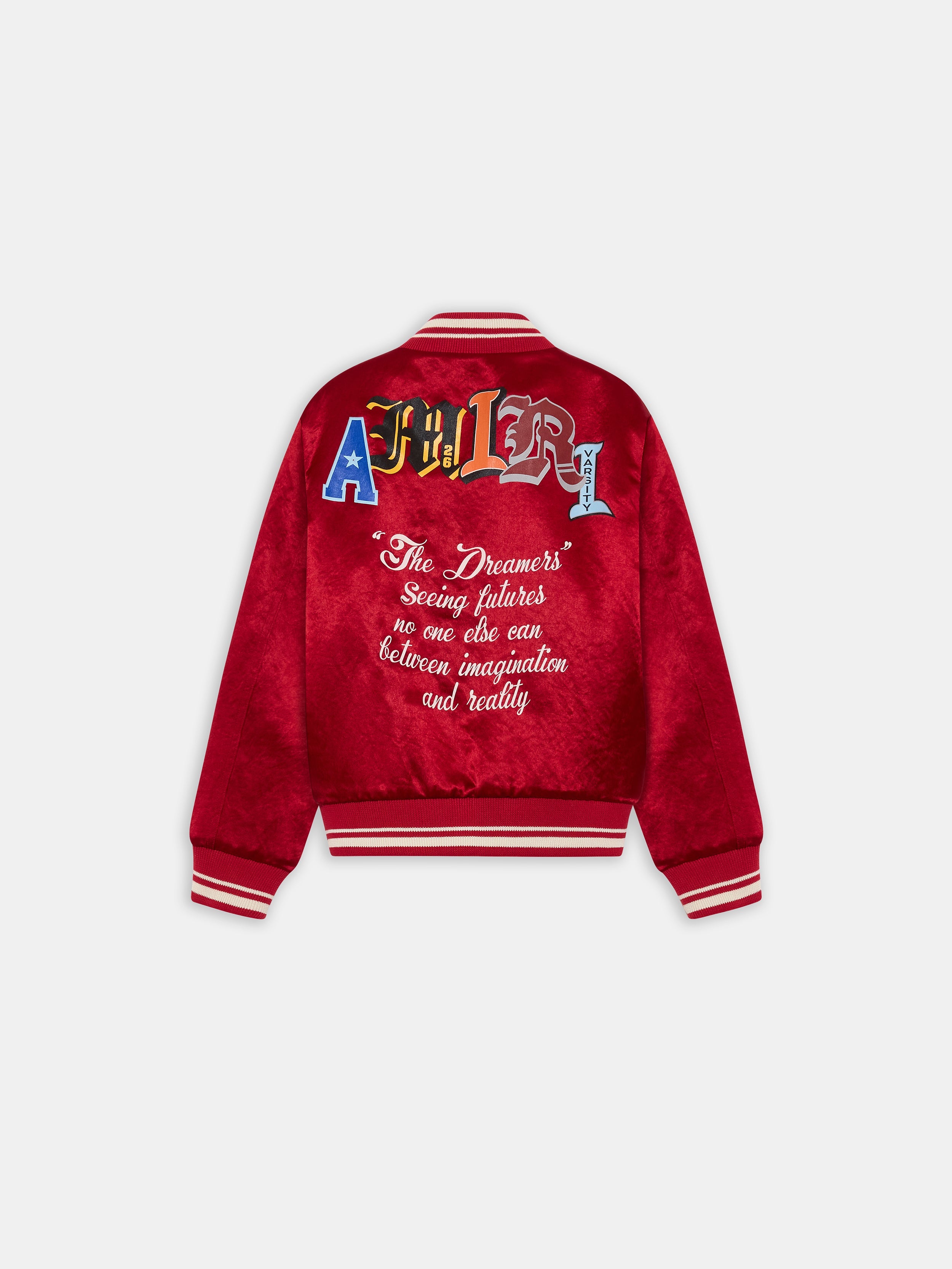 KIDS - KIDS' VARSITY PATCH JACKET - Red Rose