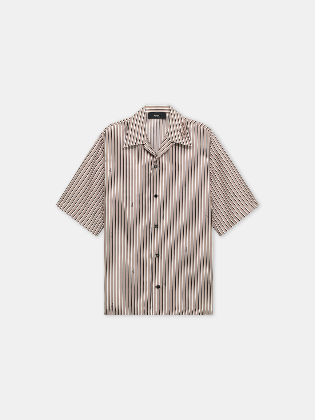 AMIRI SCRIPT BOWLING SHIRT - Mocha