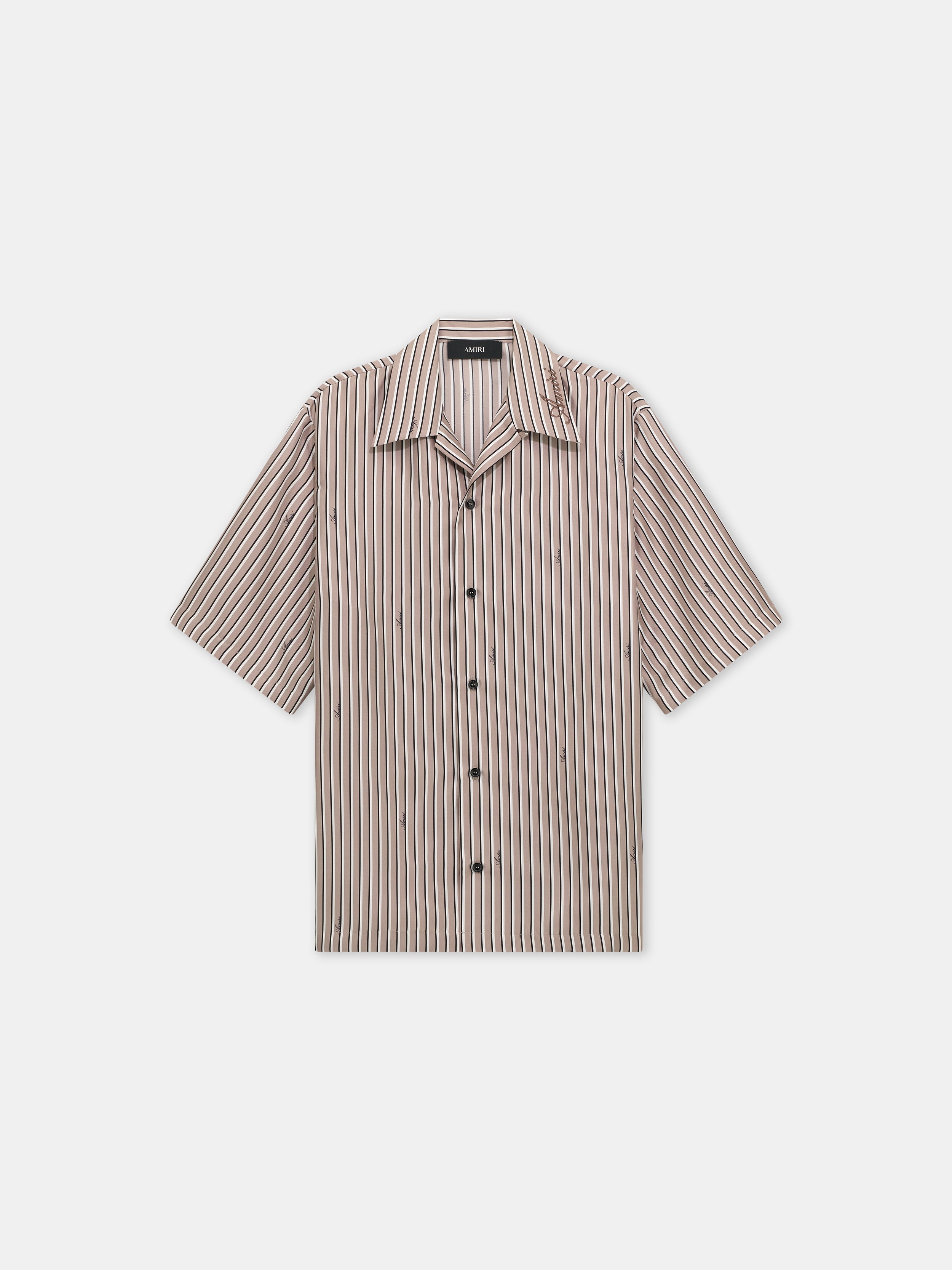 AMIRI SCRIPT BOWLING SHIRT - Mocha