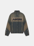 AMIRI SPORT DENIM TRACK JACKET - Worn Slate