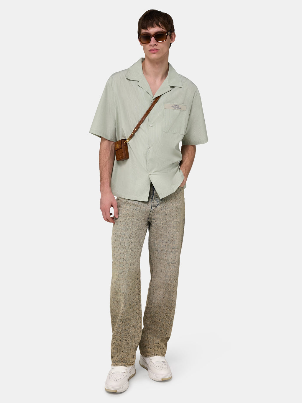 AMIRI SPIRIT BOX CAMP SHIRT - Green