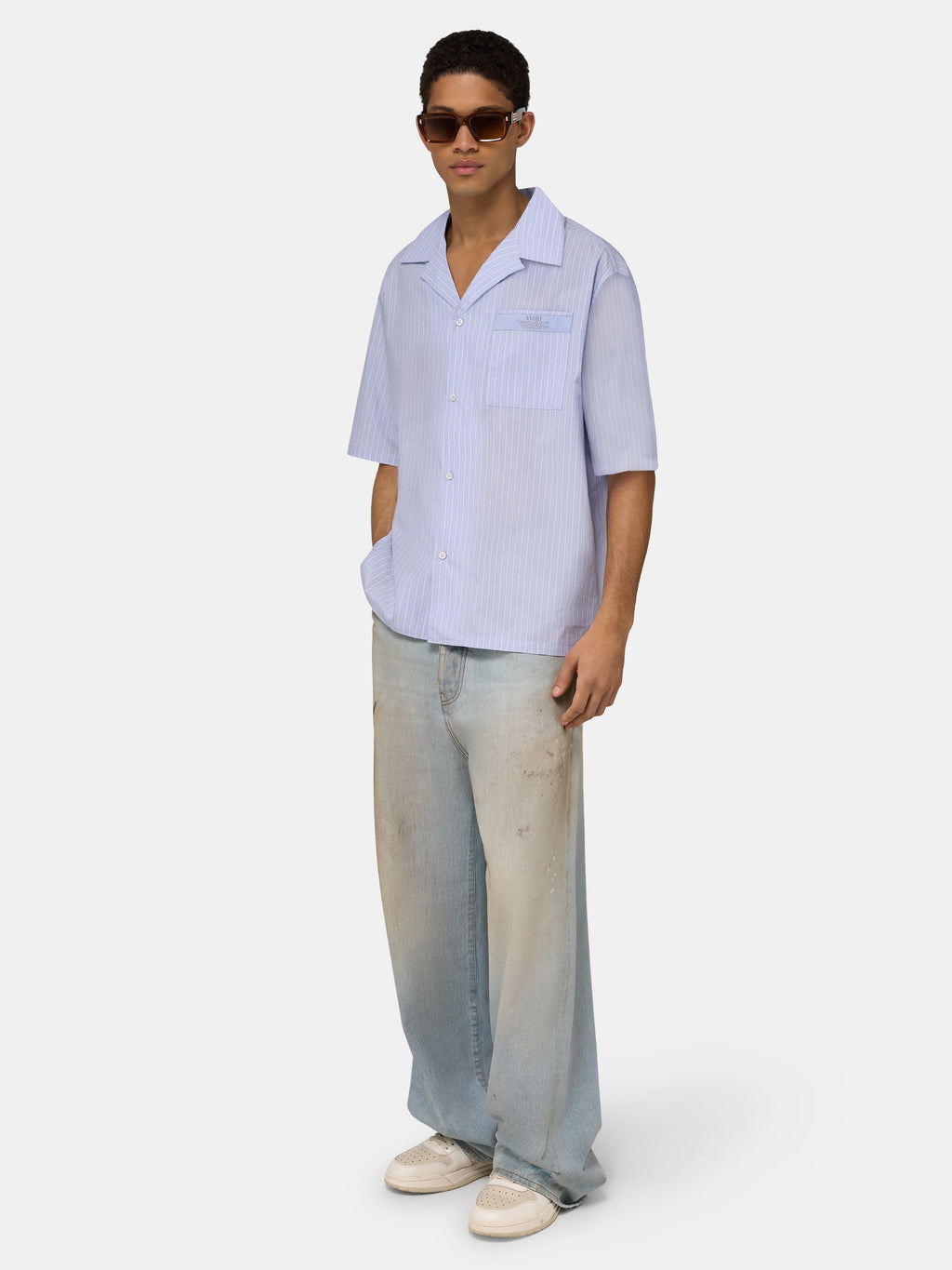 AMIRI SPIRIT BOX CAMP SHIRT - Ashley Blue