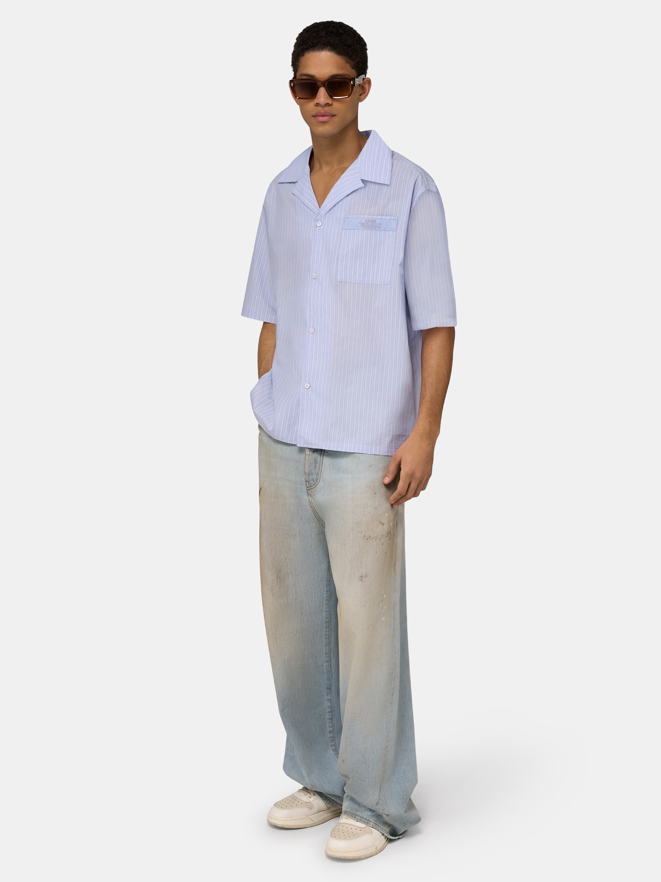 AMIRI SPIRIT BOX CAMP SHIRT - Ashley Blue