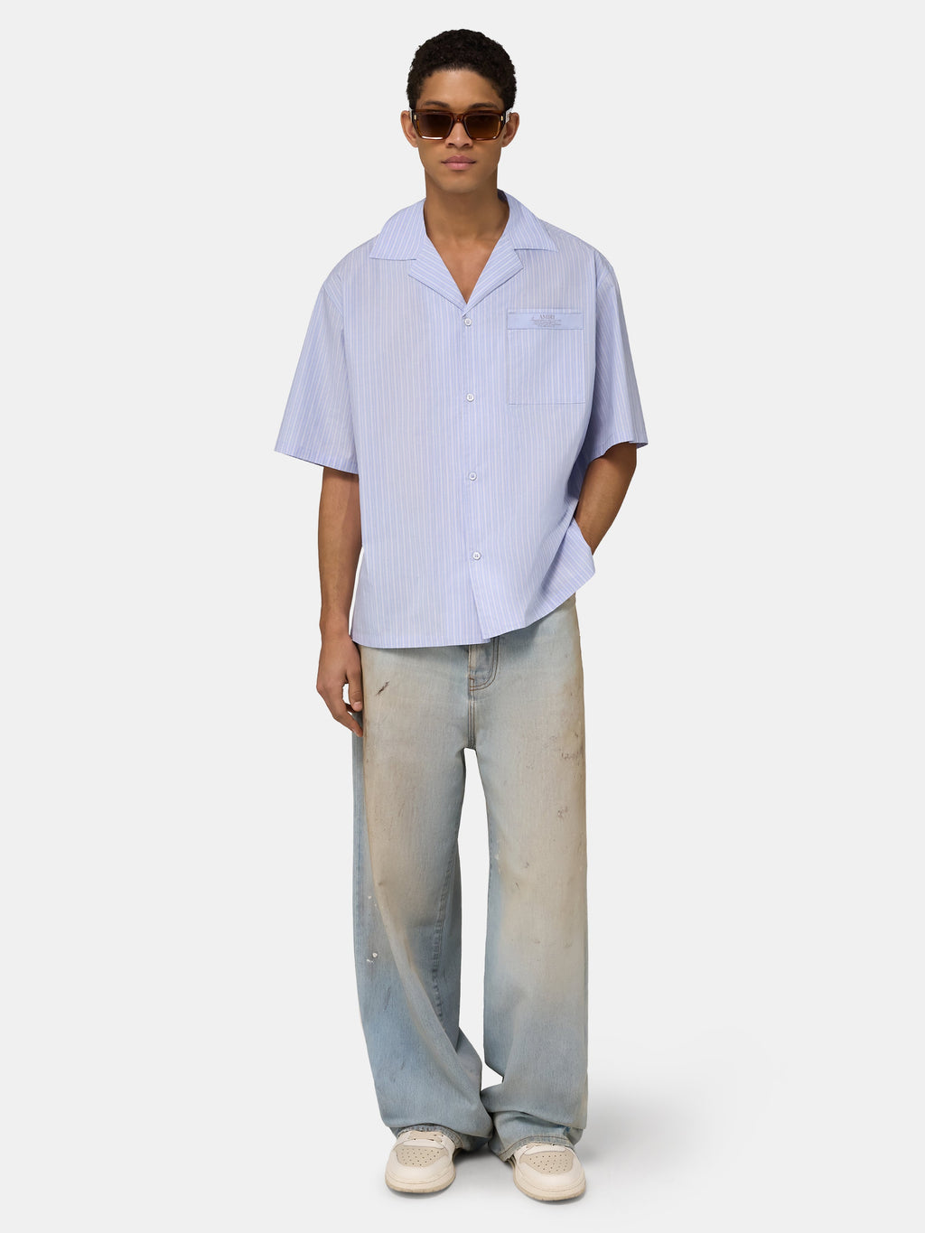 AMIRI SPIRIT BOX CAMP SHIRT - Ashley Blue