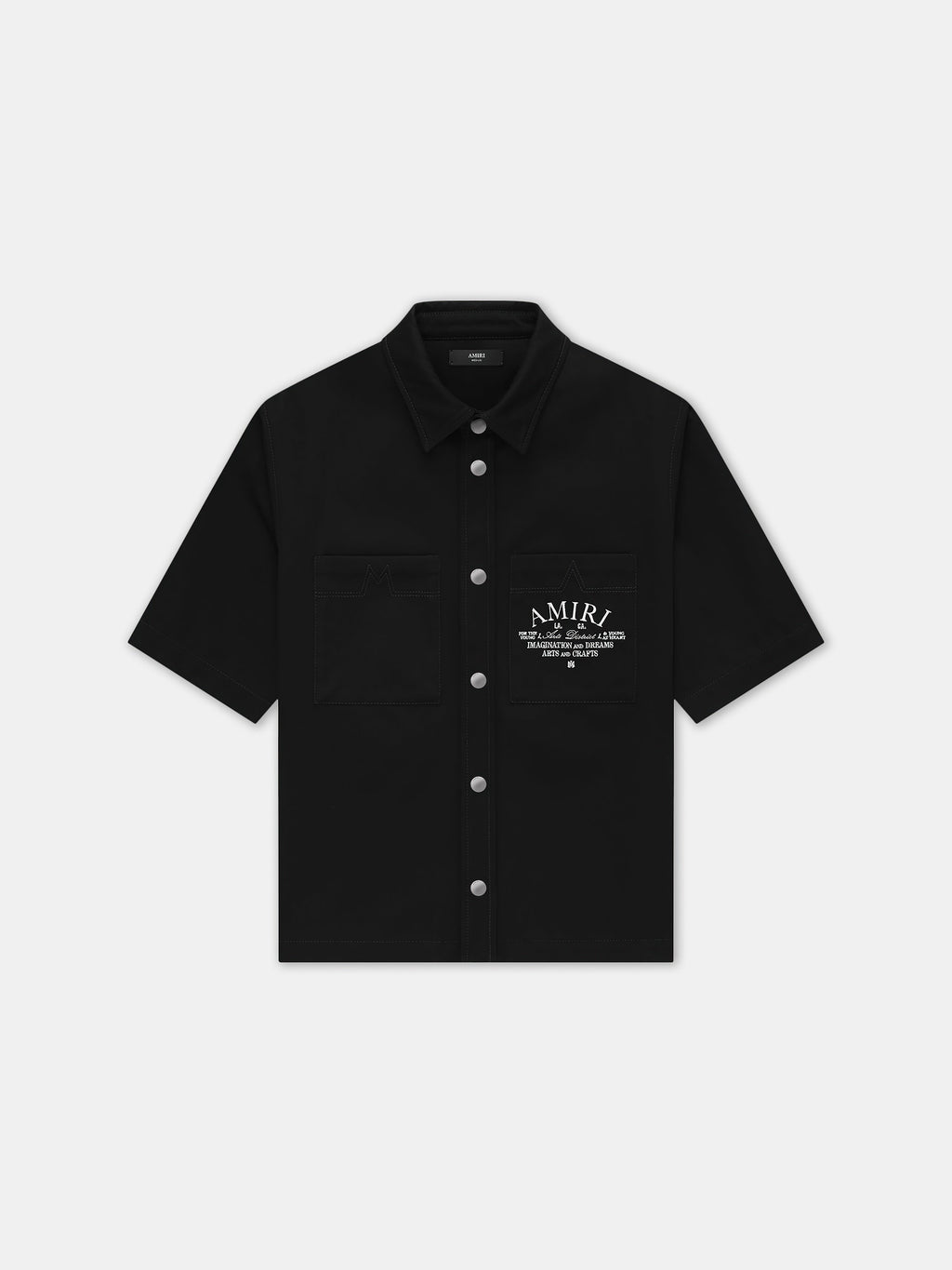 AMIRI ARTS DISTRICT CAMP SHIRT - BLACK