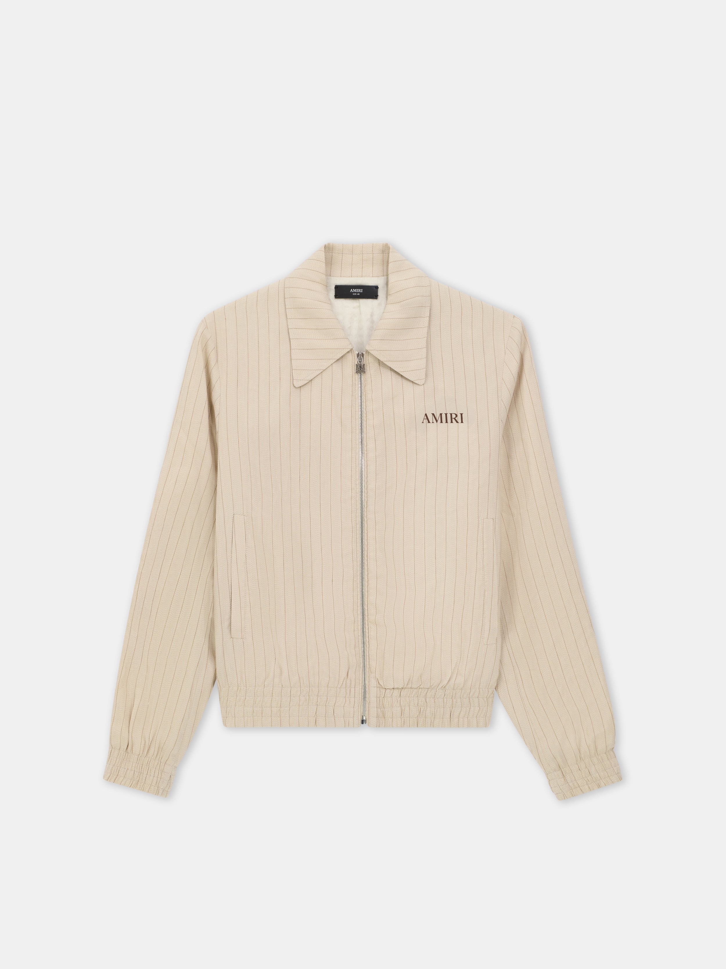 STRIPED BLOUSON - Alabaster