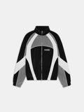 OVERSIZED PANEL TRACK JACKET - Black