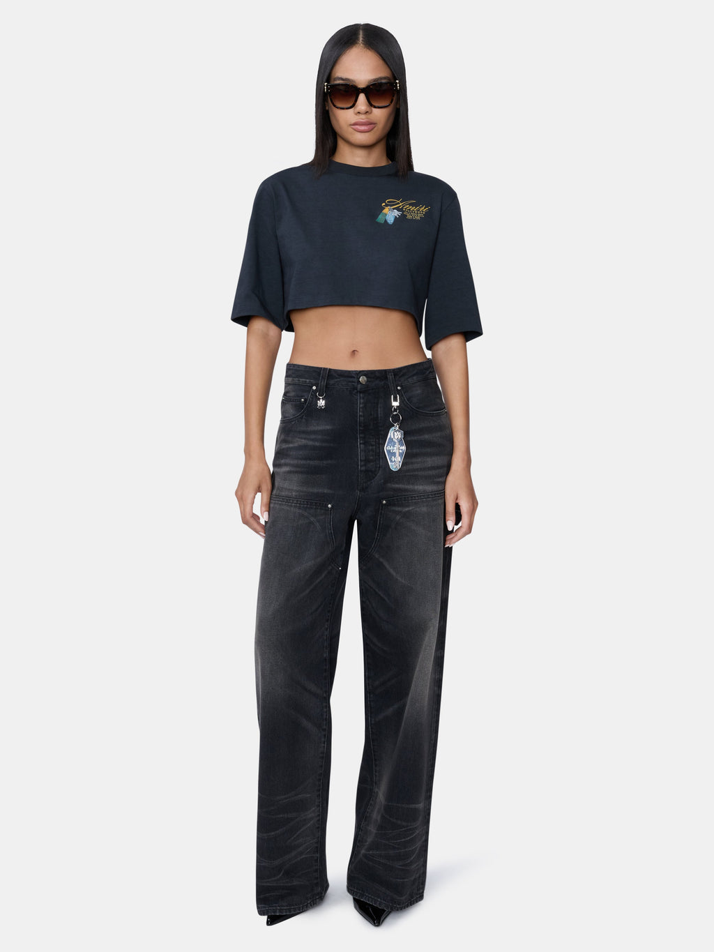 WOMEN - WOMEN'S CHATEAU KEYS CROPPED TEE - Black