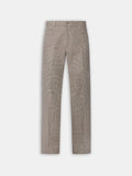 CHECK BOOT CUT PANT - Taupe