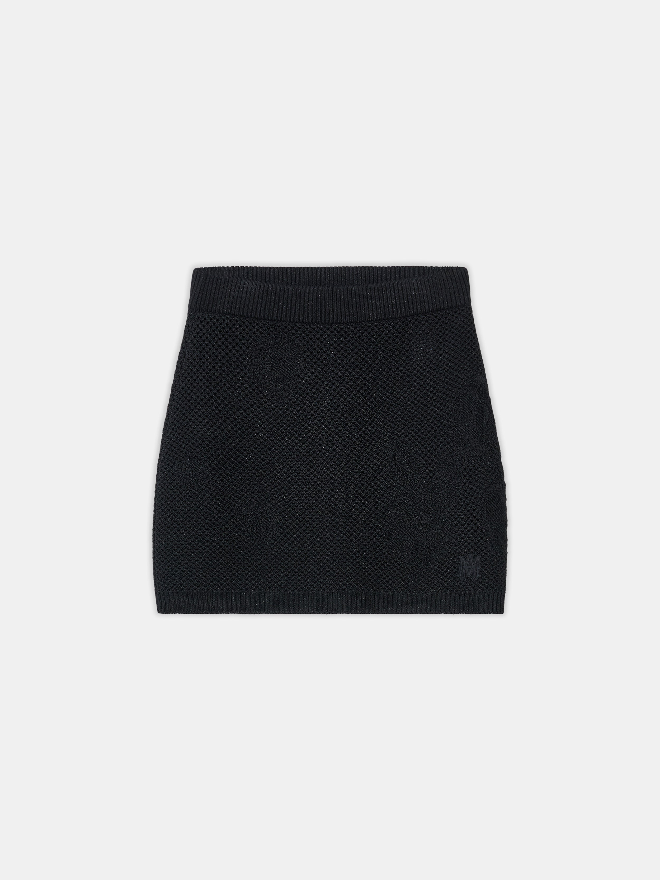 WOMEN - WOMEN'S FLORAL CROCHET MINI SKIRT - Black