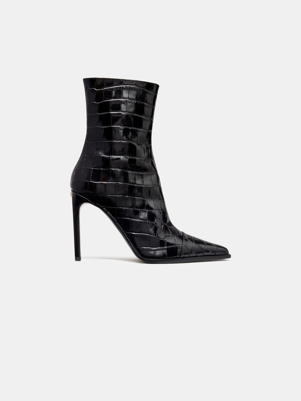 WOMEN - WOMEN'S CROC DEBOSSED MA STILETTO BOOT - BLACK
