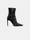 WOMEN - WOMEN'S CROC DEBOSSED MA STILETTO BOOT - BLACK