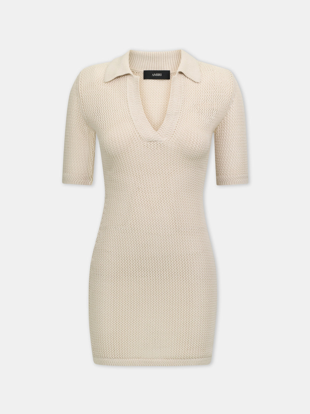 WOMEN - WOMEN'S AMIRI CROCHET MINI DRESS - Alabaster