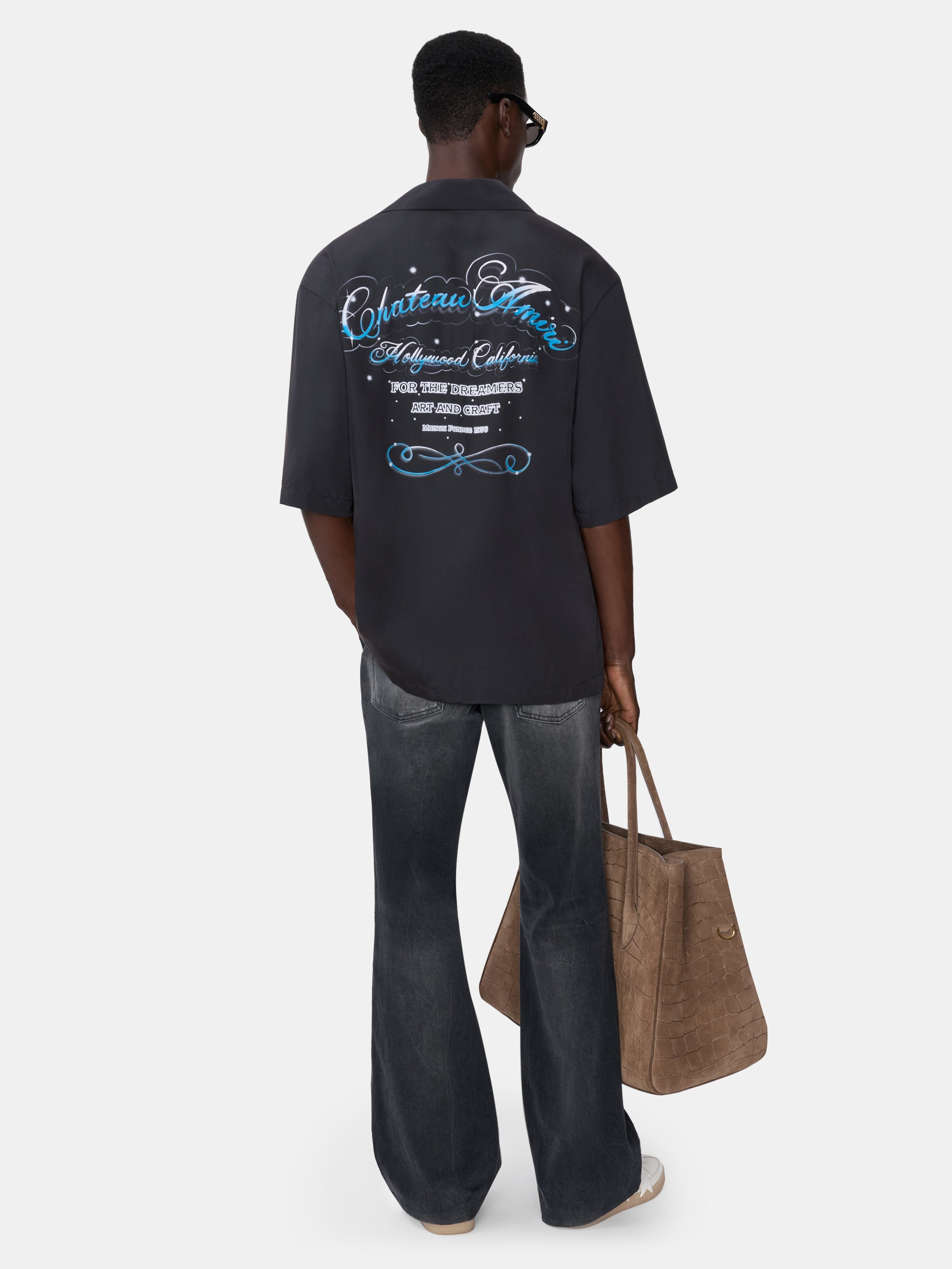 CHATEAU SCRIPT CAMP SHIRT - Black