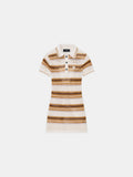 WOMEN - WOMEN'S MA STRIPE POLO MINI DRESS - Alabaster