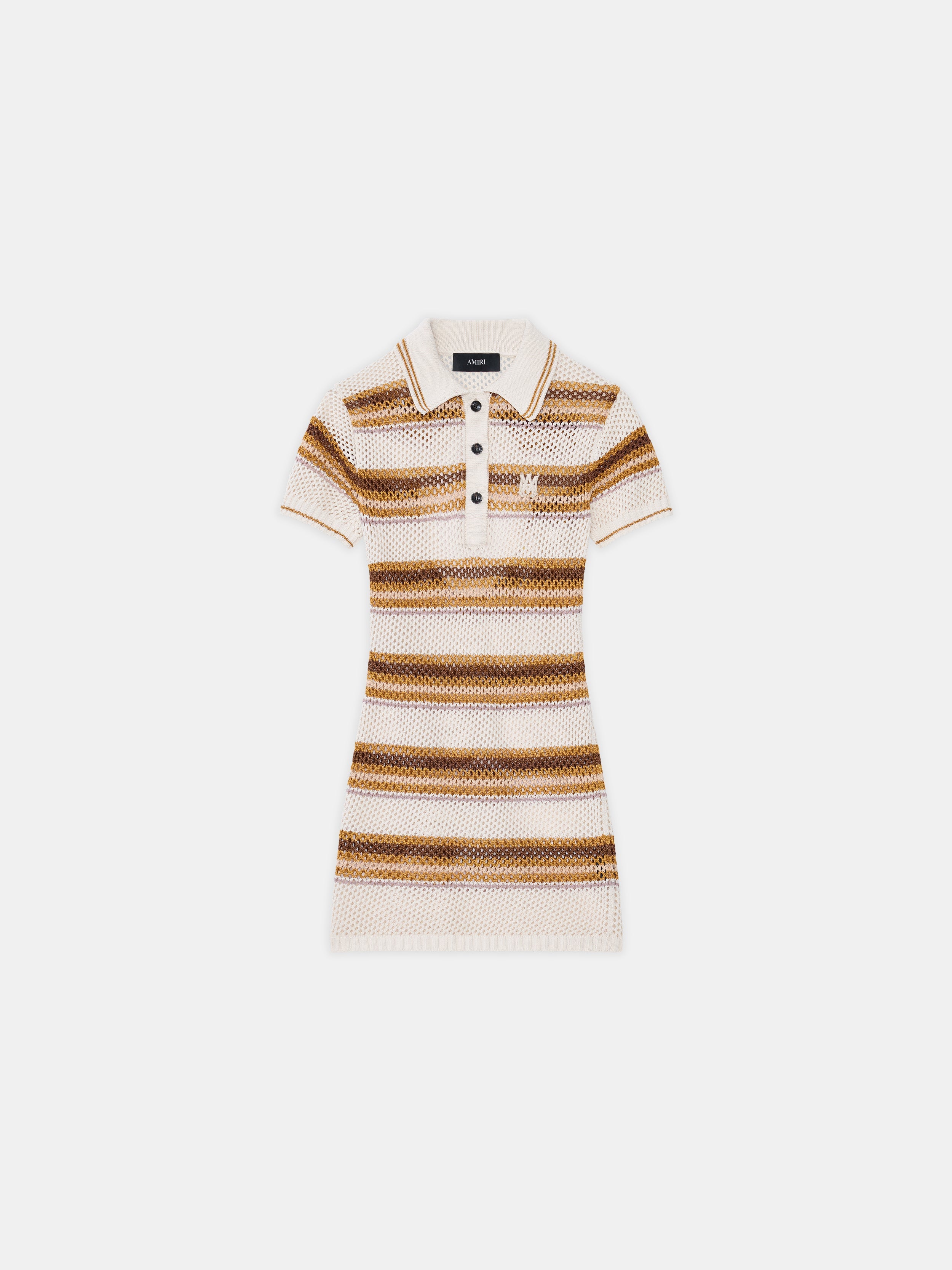 WOMEN - WOMEN'S MA STRIPE POLO MINI DRESS - Alabaster