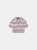 WOMEN - WOMEN'S MA STRIPE CROCHET POLO - Dusk