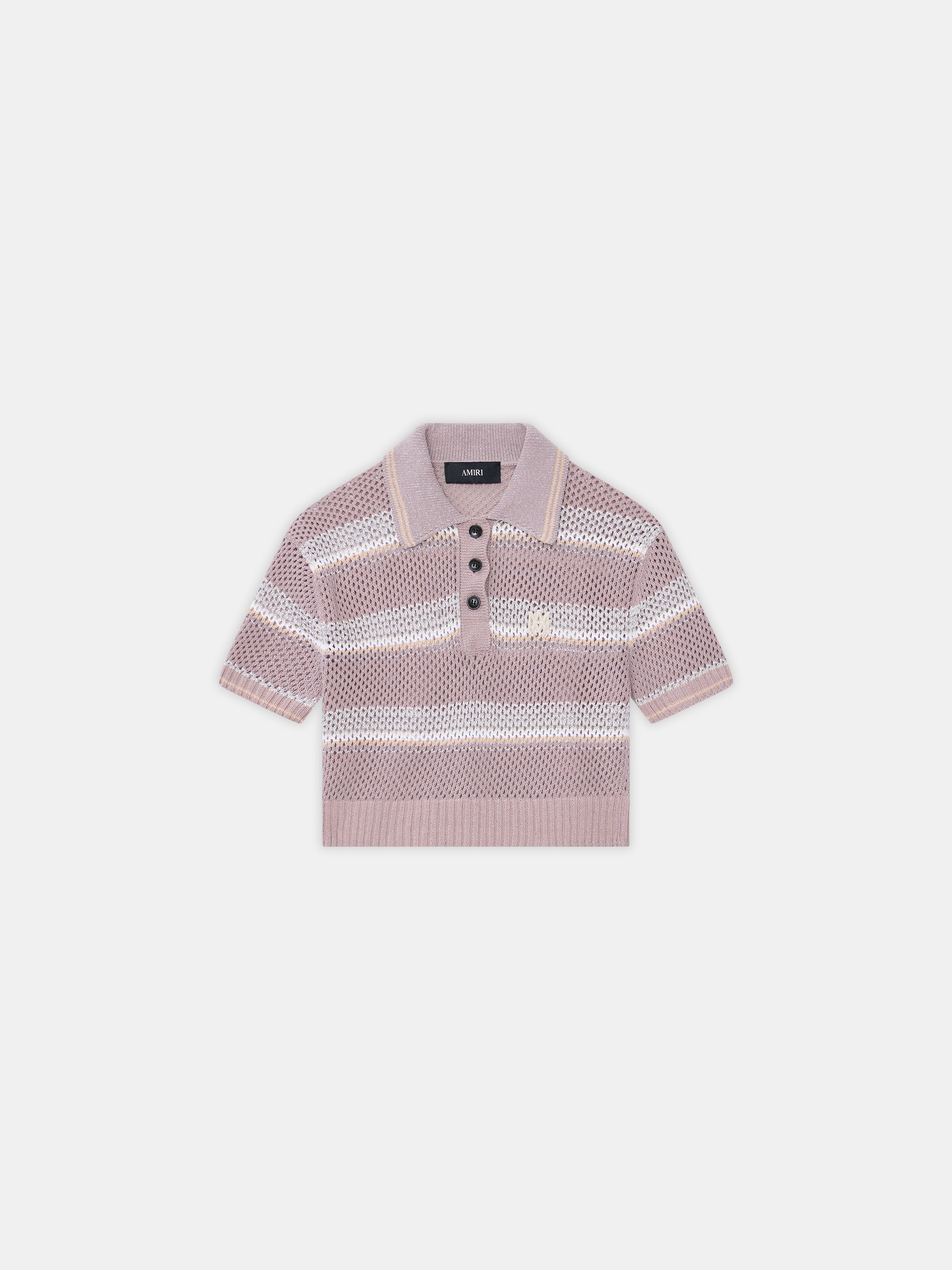 WOMEN - WOMEN'S MA STRIPE CROCHET POLO - Dusk