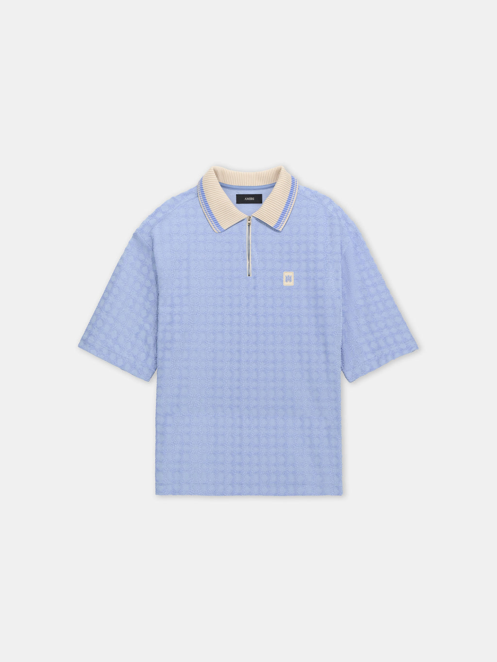 MA QUAD ZIP TOWELING POLO - Skyline Blue