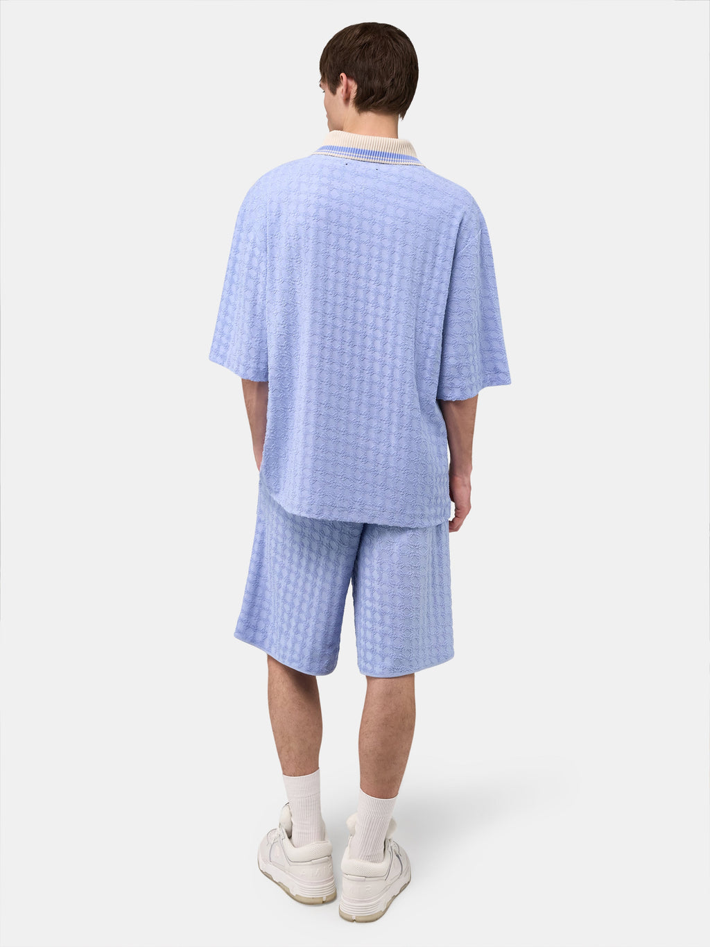 MA QUAD ZIP TOWELING POLO - Skyline Blue