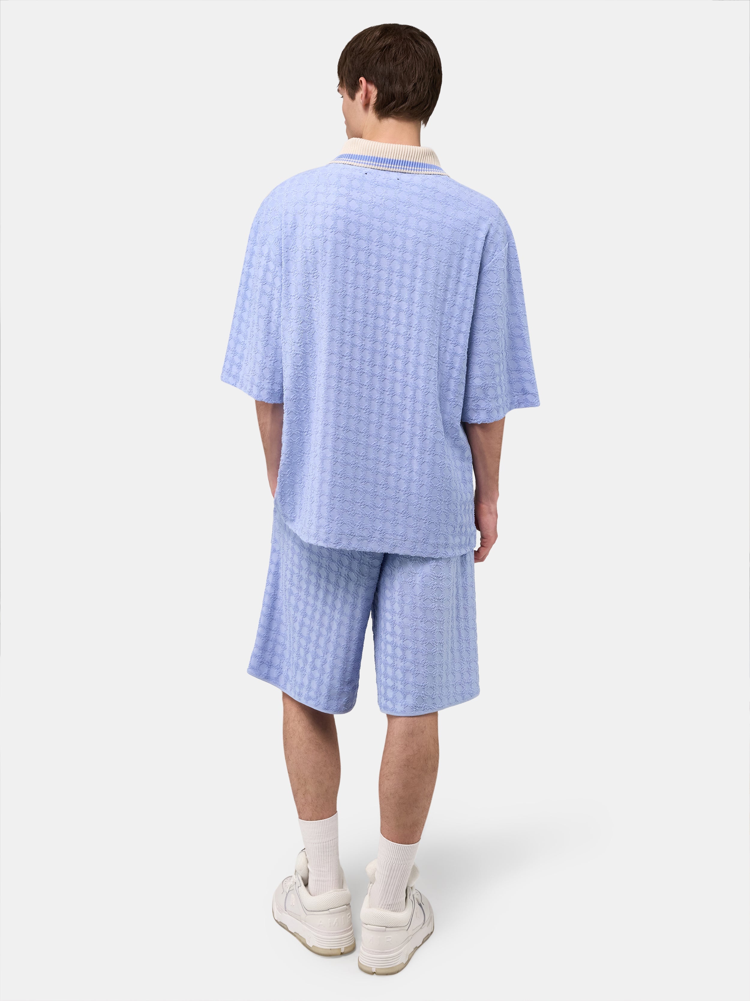 MA QUAD ZIP TOWELING POLO - Skyline Blue