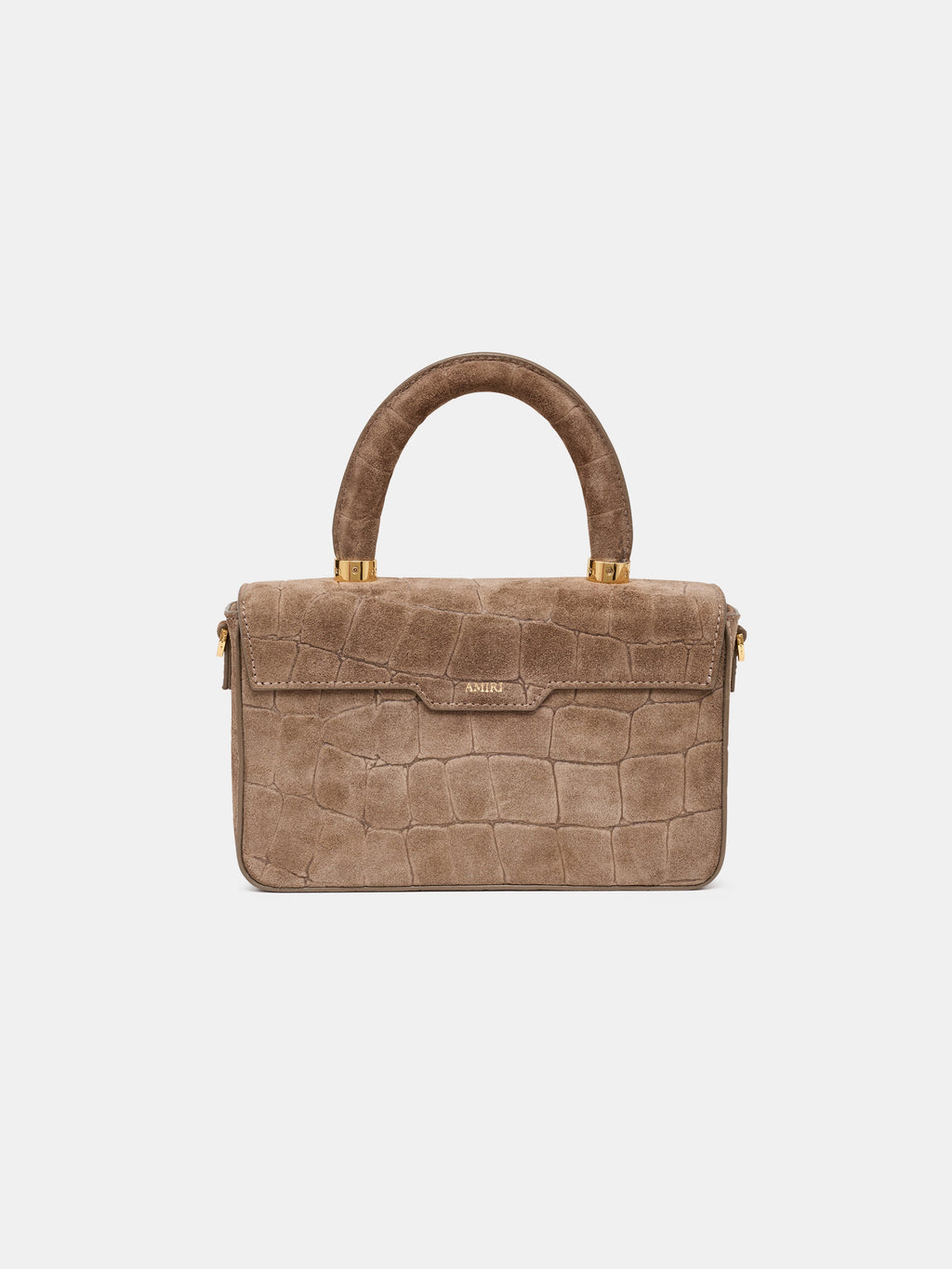 WOMEN - WOMEN'S CROC SUEDE LONG MA BAG - Dark Brown