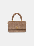 WOMEN - WOMEN'S CROC SUEDE LONG MA BAG - Dark Brown