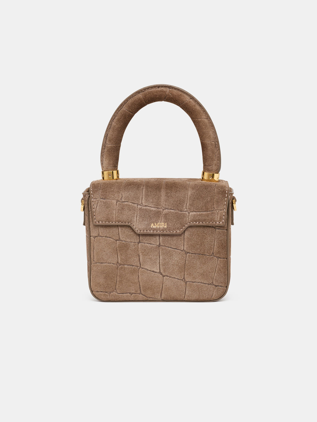 WOMEN - WOMEN'S CROC SUEDE MICRO MA BAG - Dark Brown