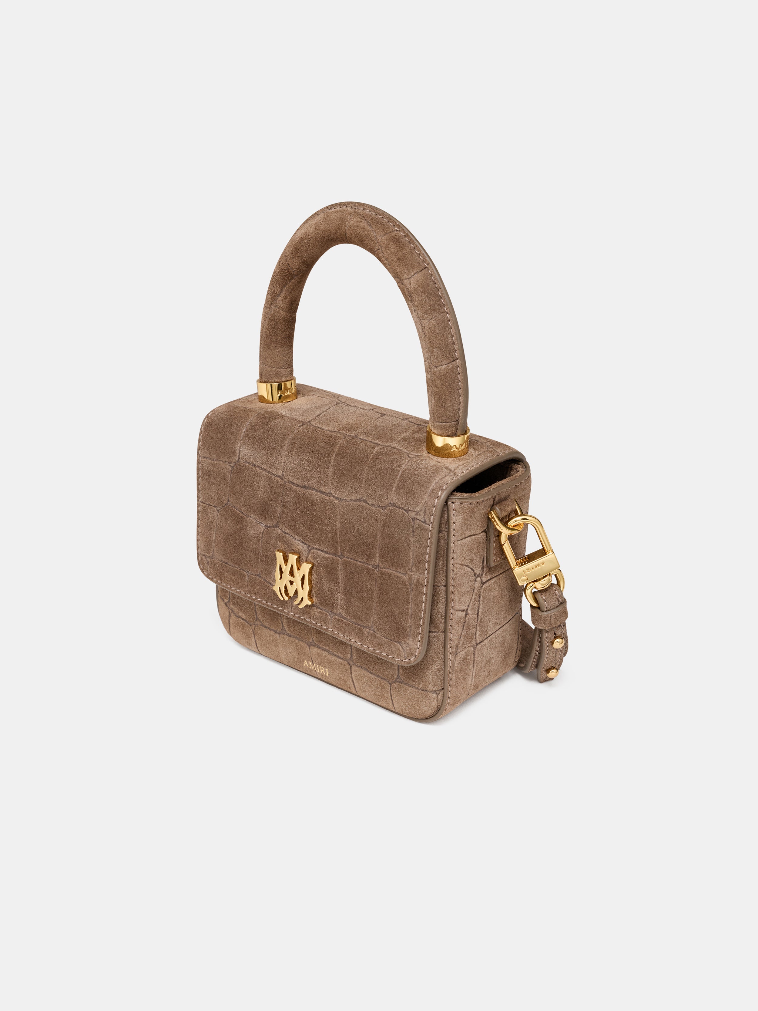 WOMEN - WOMEN'S CROC SUEDE MICRO MA BAG - Dark Brown