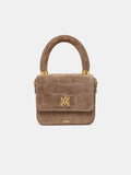 WOMEN - WOMEN'S CROC SUEDE MICRO MA BAG - Dark Brown