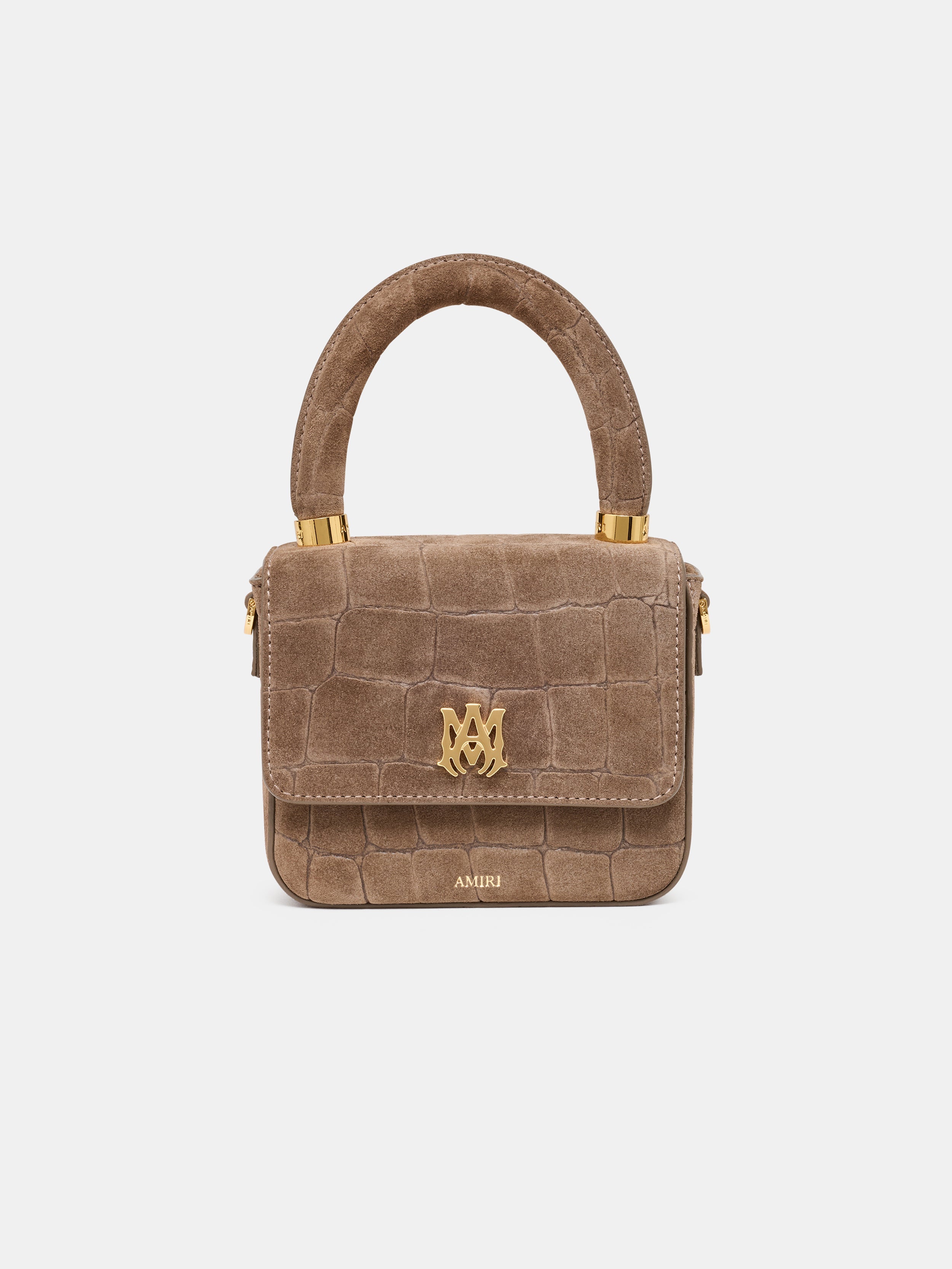 WOMEN - WOMEN'S CROC SUEDE MICRO MA BAG - Dark Brown